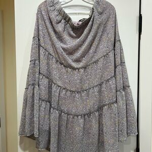 Allegra K Lavender Floral Dress